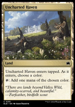 (261) Magic The Gathering Bloomburrow Single: Uncharted Haven Holo Common