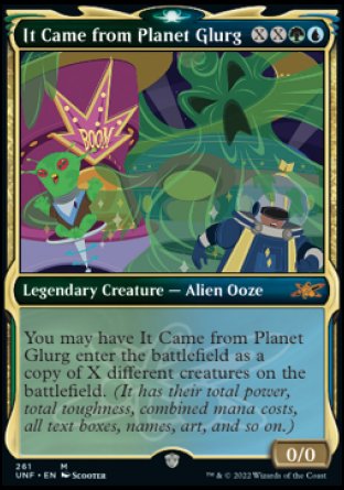(261) Magic The Gathering Unfinity: Extras Single: It Came from Planet Glurg (V.1) Holo Mythic