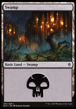 (261/269) Magic The Gathering Throne of Eldraine Single: Swamp (V.4) Land