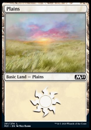 (261) Magic The Gathering Core 2021 Single: Plains (V.2) Land