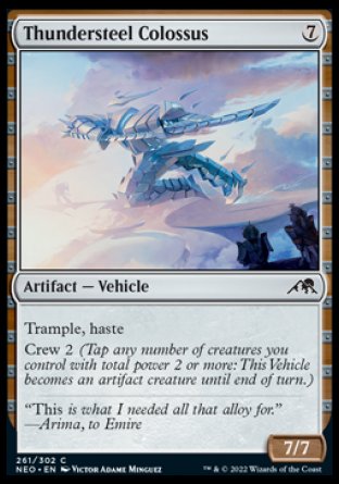 (261) Magic The Gathering Kamigawa: Neon Dynasty Single: Thundersteel Colossus Holo Common