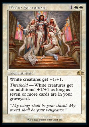 (262) Magic The Gathering Dominaria Remastered: Extras Single: Divine Sacrament Holo Rare