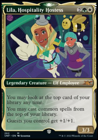(262) Magic The Gathering Unfinity: Extras Single: Lila, Hospitality Hostess (V.1) Holo Mythic