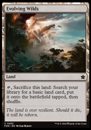 (262) Magic The Gathering Magic: The Gathering Foundations Single: Evolving Wilds Holo Common