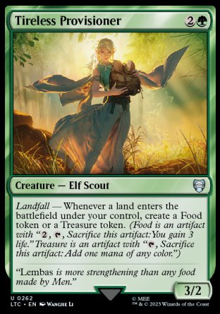 (262) Magic The Gathering Commander: The Lord of the Rings: Tales of Middle-earth Single: Tireless Provisioner Uncommon