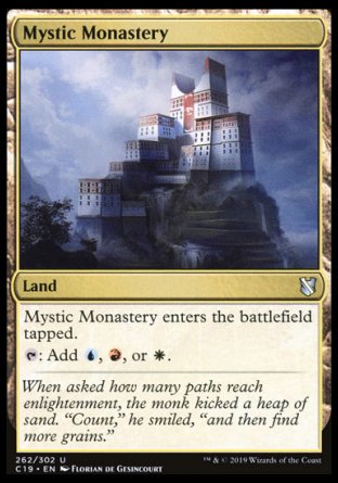 (262) Magic The Gathering Commander 2019 Single: Mystic Monastery Uncommon