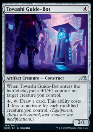 (262) Magic The Gathering Kamigawa: Neon Dynasty Single: Towashi Guide-Bot Holo Uncommon