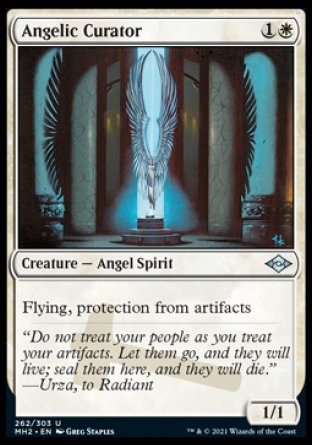 (262) Magic The Gathering Modern Horizons 2 Single: Angelic Curator (V.2) Holo Uncommon