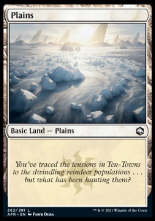 (262) Magic The Gathering Adventures in the Forgotten Realms Single: Plains (V.1) Land