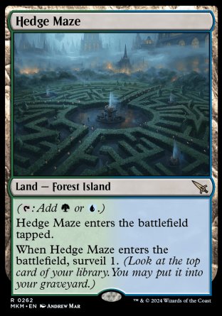 (262) Magic The Gathering Murders at Karlov Manor Single: Hedge Maze Holo Rare
