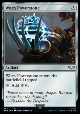 (263) Magic The Gathering Universes Beyond: Warhammer 40000 Single: Worn Powerstone Holo Uncommon