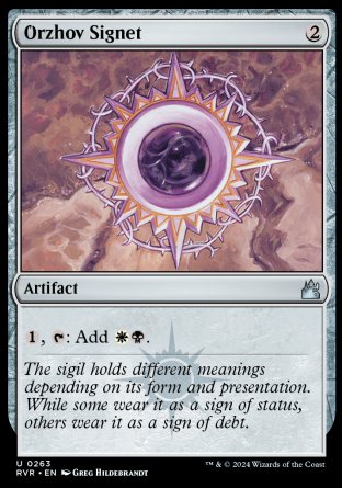 (263) Magic The Gathering Ravnica Remastered Single: Orzhov Signet Uncommon