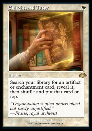 (263) Magic The Gathering Dominaria Remastered: Extras Single: Enlightened Tutor (V.1) Rare