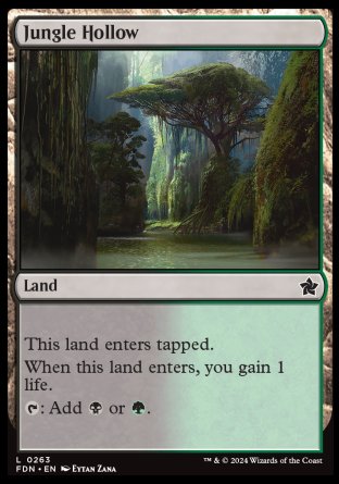 (263) Magic The Gathering Magic: The Gathering Foundations Single: Jungle Hollow Holo Common