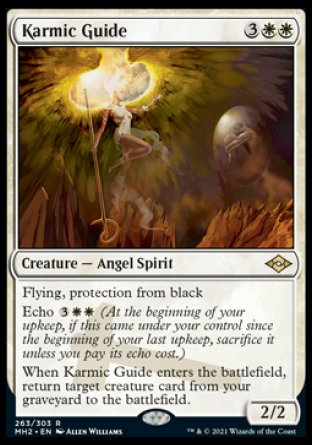 (263) Magic The Gathering Modern Horizons 2 Single: Karmic Guide (V.1) Holo Rare