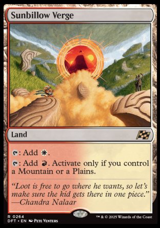 (264) Magic The Gathering Aetherdrift Single: Sunbillow Verge Rare