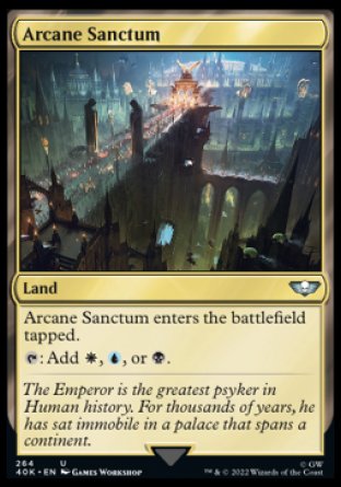 (264) Magic The Gathering Universes Beyond: Warhammer 40000 Single: Arcane Sanctum Holo Uncommon