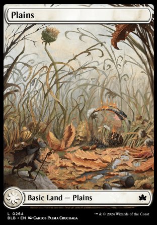 (264) Magic The Gathering Bloomburrow Single: Plains (V.3)  Land