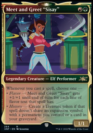 (264) Magic The Gathering Unfinity: Extras Single: Meet and Greet Sisay (V.1) Holo Rare