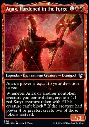 (264) Magic The Gathering Theros Beyond Death: Extras Single: Anax, Hardened in the Forge Holo Uncommon