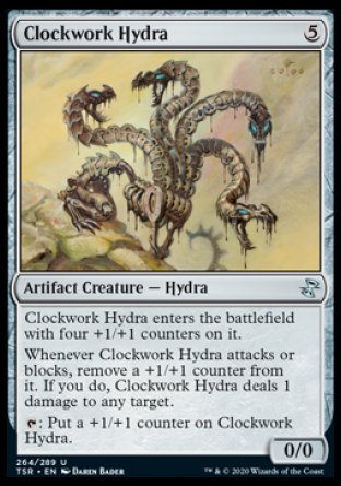 (264/289) Magic The Gathering Time Spiral Remastered Single: Clockwork Hydra Holo Uncommon