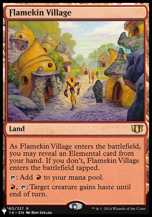 (060) Magic The Gathering The List Single: Flamekin Village Rare