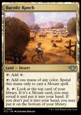 (265) Magic The Gathering Outlaws of Thunder Junction Single: Bucolic Ranch Holo Uncommon