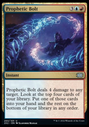 (265) Magic The Gathering Double Masters 2022 Single: Prophetic Bolt Holo Uncommon