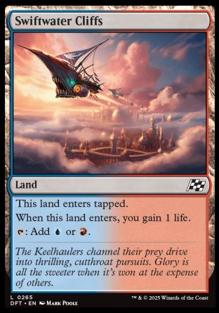 (265) Magic The Gathering Aetherdrift Single: Swiftwater Cliffs Holo Common