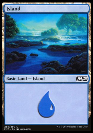 (265/280) Magic The Gathering Core 2020 Single: Island (V.1) Land