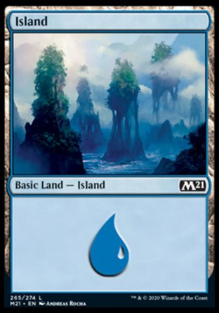 (265) Magic The Gathering Core 2021 Single: Island (V.3) Land