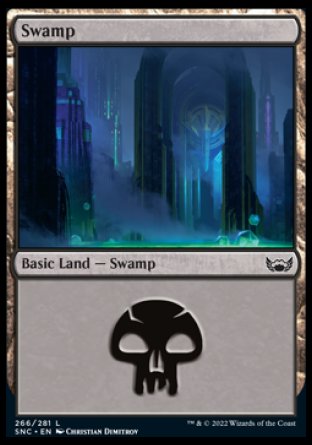 (266) Magic The Gathering Streets of New Capenna Single: Swamp (V.3) Land