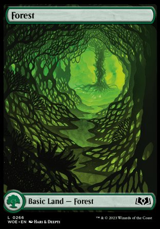 (266) Magic The Gathering Wilds of Eldraine Single: Forest (V.1) Land