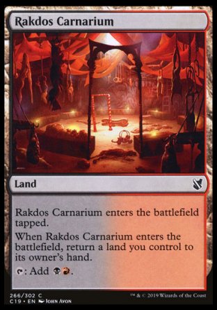 (266) Magic The Gathering Commander 2019 Single: Rakdos Carnarium Holo Common