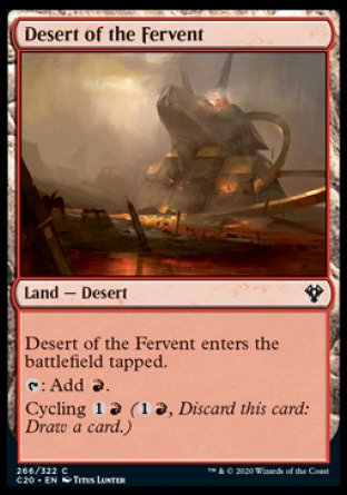 (266/322) Magic The Gathering Commander: Ikoria Single: Desert of the Fervent Common