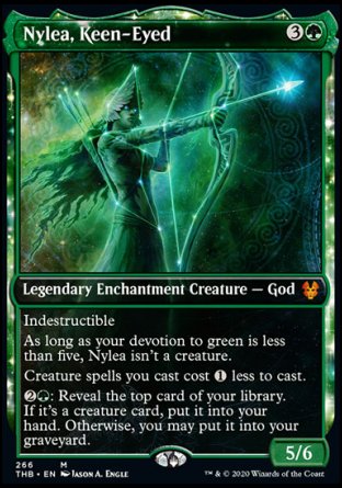 (266) Magic The Gathering Theros Beyond Death: Extras Single: Nylea, Keen-Eyed Holo Mythic