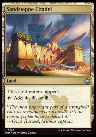 (266) Magic The Gathering Tarkir: Dragonstorm Single: Sandsteppe Citadel Holo Uncommon