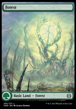 (266) Magic The Gathering Phyrexia: All Will Be One Single: Forest (V.1) Holo Land