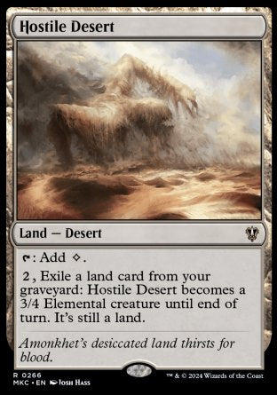 (266) Magic The Gathering Commander: Murders at Karlov Manor Single: Hostile Desert Rare