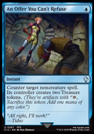 (267) Magic The Gathering Commander: Magic: The Gathering - FINAL FANTASY: Collector's Edition Single: An Offer You Can't Refuse Holo Uncommon