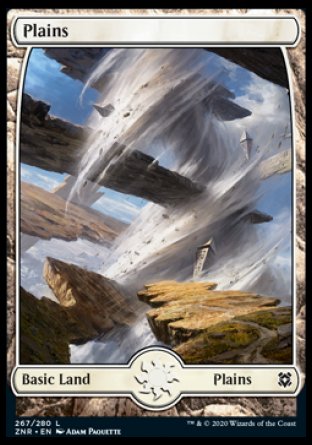 (267/280) Magic The Gathering Zendikar Rising Single: Plains (V.2) Land