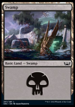 (267) Magic The Gathering Streets of New Capenna Single: Swamp (V.4) Land