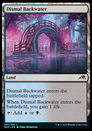 (267) Magic The Gathering Kamigawa: Neon Dynasty Single: Dismal Backwater Holo Common