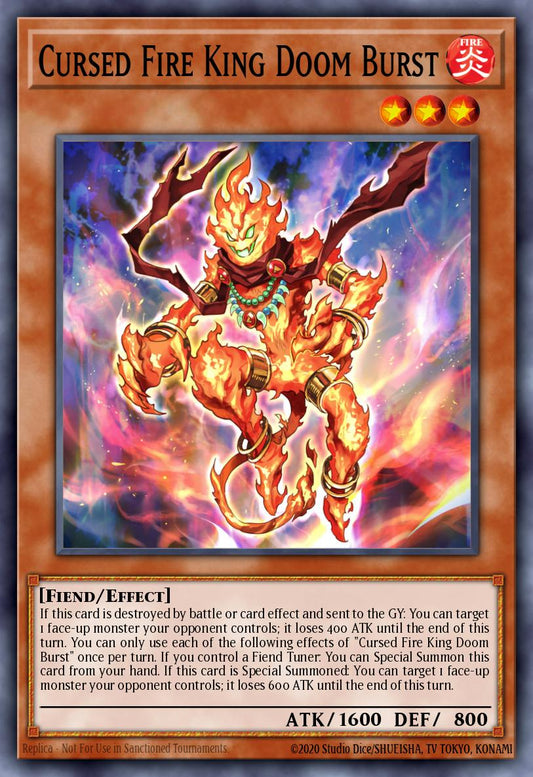 (436) YuGiOh TCG MP25: 2025 Mega-Pack Tin Single: Cursed Fire King Doom Burst  Common