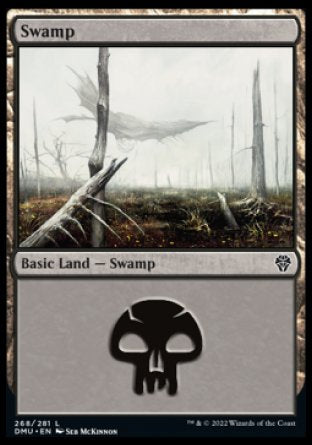 (268) Magic The Gathering Dominaria United Single: Swamp (V.1) Holo Land