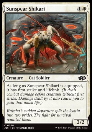 (268) Magic The Gathering Foundations Jumpstart Single: Sunspear Shikari Common