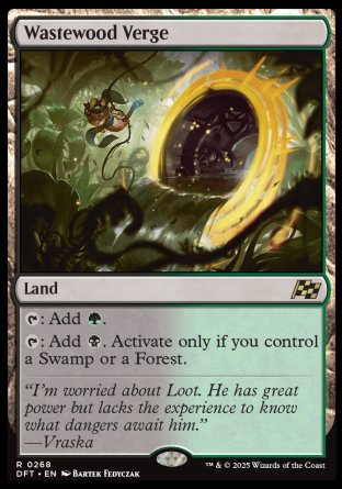 (268) Magic The Gathering Aetherdrift Single: Wastewood Verge Rare