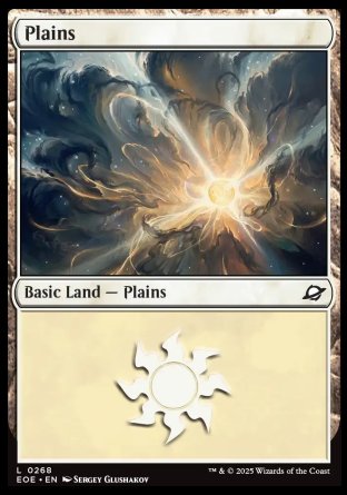 (268) Magic The Gathering Edge of Eternities Single: Plains (V.3) Holo Land