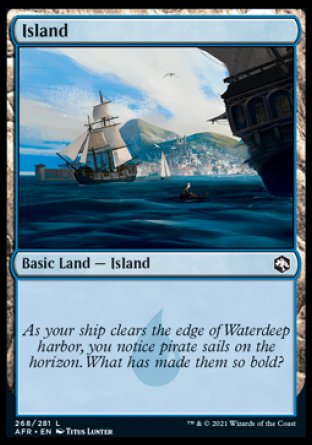 (268) Magic The Gathering Adventures in the Forgotten Realms Single: Island (V.3) Holo Land