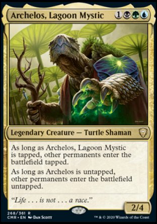 (268/361) Magic The Gathering Commander Legends Single: Archelos, Lagoon Mystic Holo Rare
